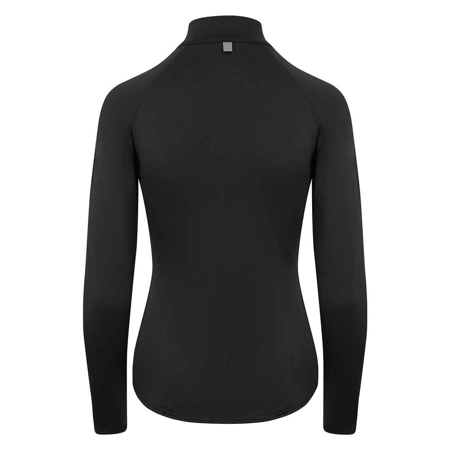Jet Black - Back - AWDis Cool Womens-Ladies Cool-Flex Half Zip Long-Sleeved Base Layer Top