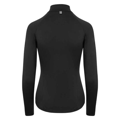 Jet Black - Back - AWDis Cool Womens-Ladies Cool-Flex Half Zip Long-Sleeved Base Layer Top
