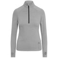 Silver Grey - Front - AWDis Cool Womens-Ladies Cool-Flex Half Zip Long-Sleeved Base Layer Top