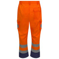 Hi Vis Orange - Back - PRORTX Mens Hi-Vis Cargo Trousers