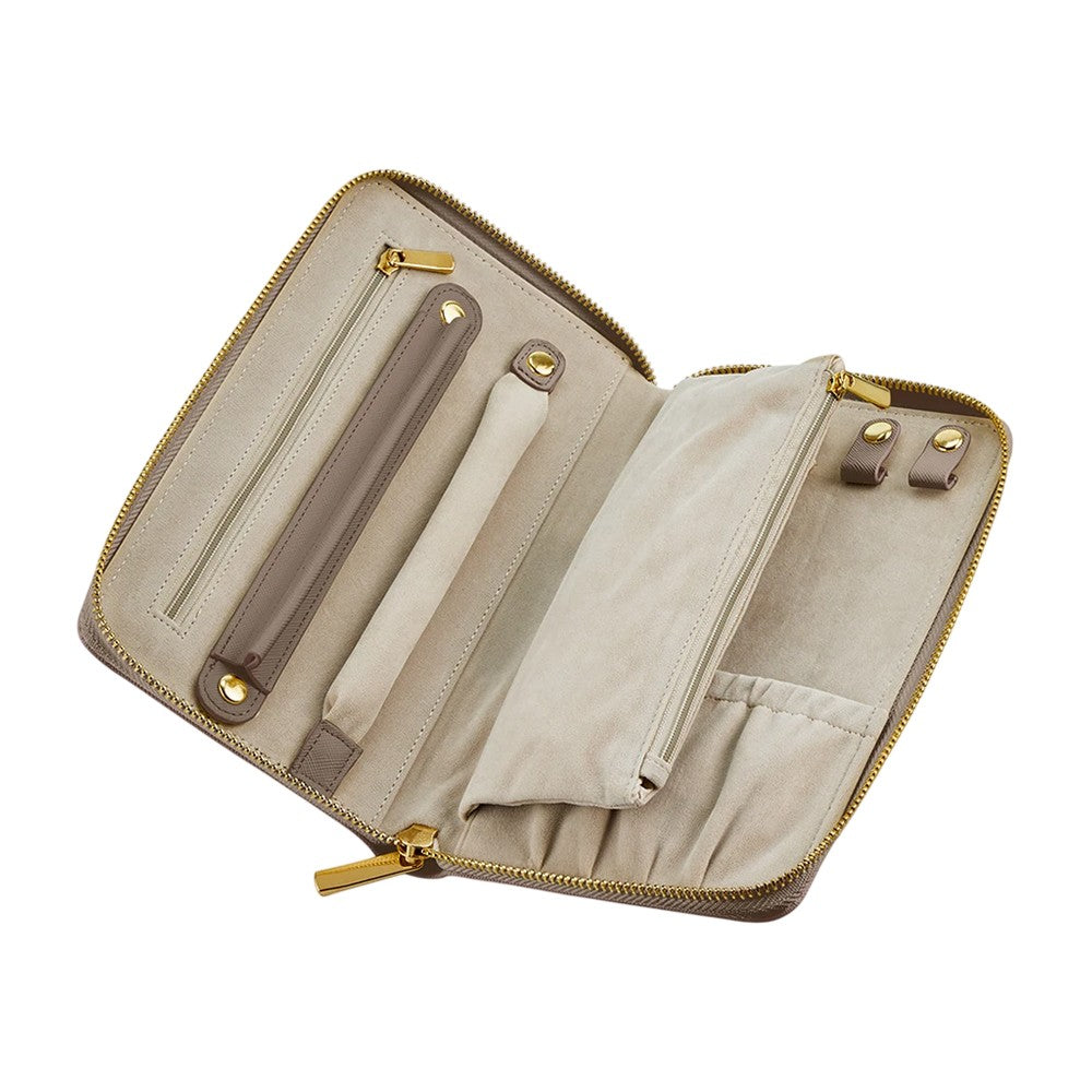 Taupe - Back - Bagbase Travel Jewellery Case
