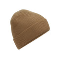 Biscuit - Front - Beechfield Unisex Adult Ribbed Polylana Beanie