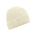 Sand - Front - Beechfield Unisex Adult Organic Cotton Engineered Patch Beanie