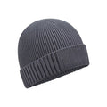 Graphite Grey - Front - Beechfield Unisex Adult Organic Cotton Engineered Patch Beanie