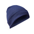 Oxford Navy - Front - Beechfield Unisex Adult Knitted Organic Cotton Beanie