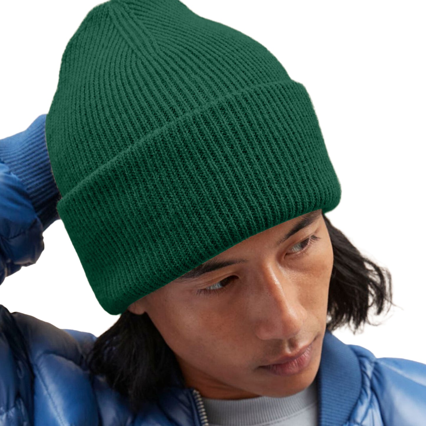 Bottle Green - Back - Beechfield Unisex Adult Classic Deep Cuffed Beanie