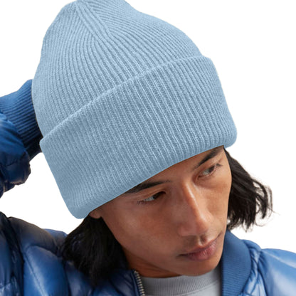 Dusty Blue - Back - Beechfield Unisex Adult Classic Deep Cuffed Beanie
