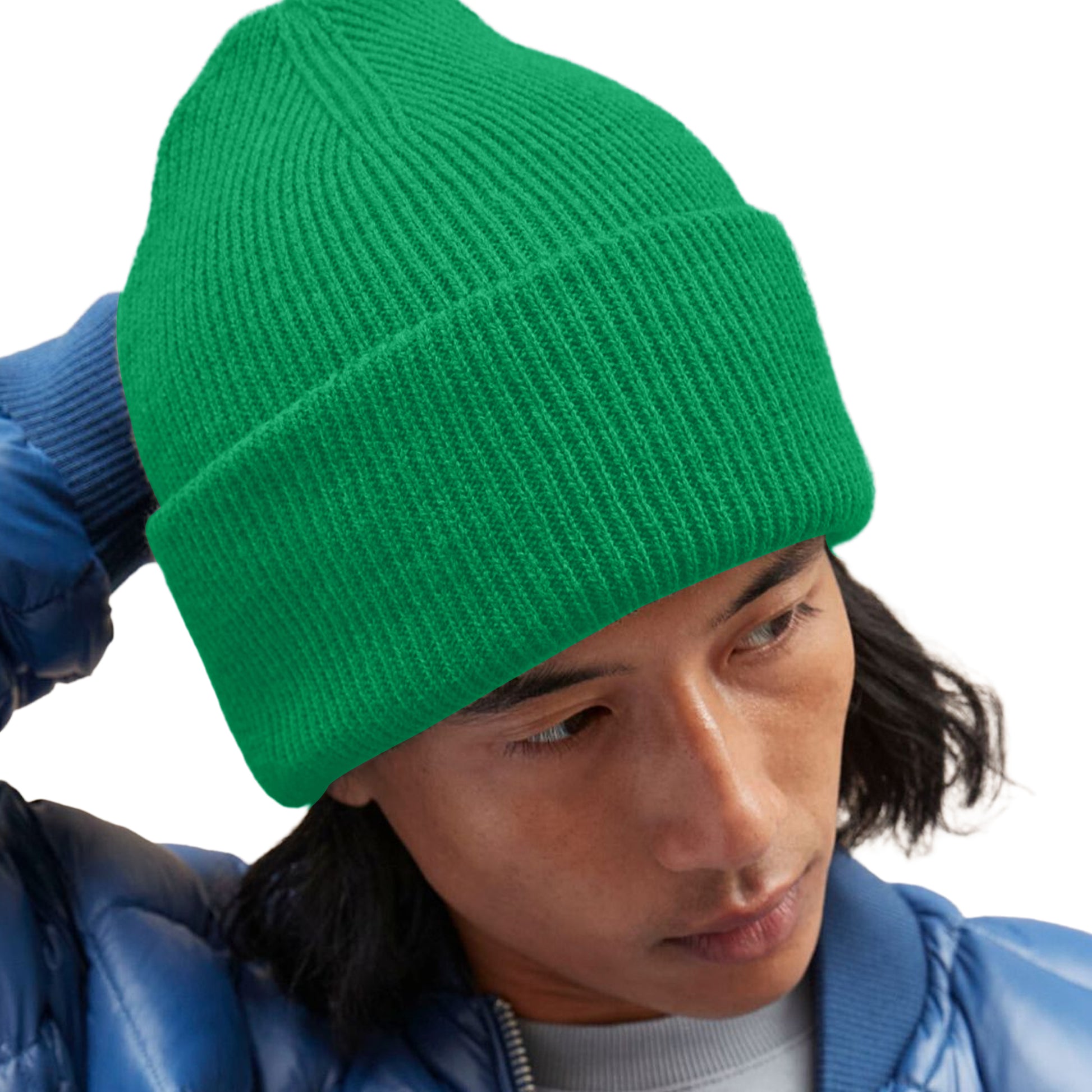 Kelly Green - Back - Beechfield Unisex Adult Classic Deep Cuffed Beanie
