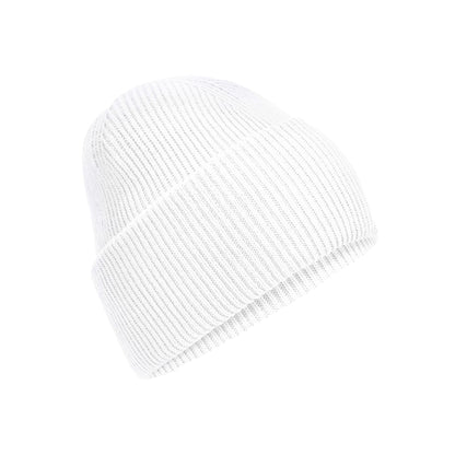White - Front - Beechfield Unisex Adult Classic Deep Cuffed Beanie