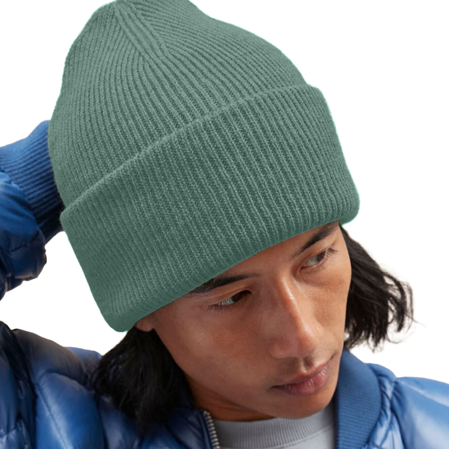 Marine Green - Back - Beechfield Unisex Adult Classic Deep Cuffed Beanie
