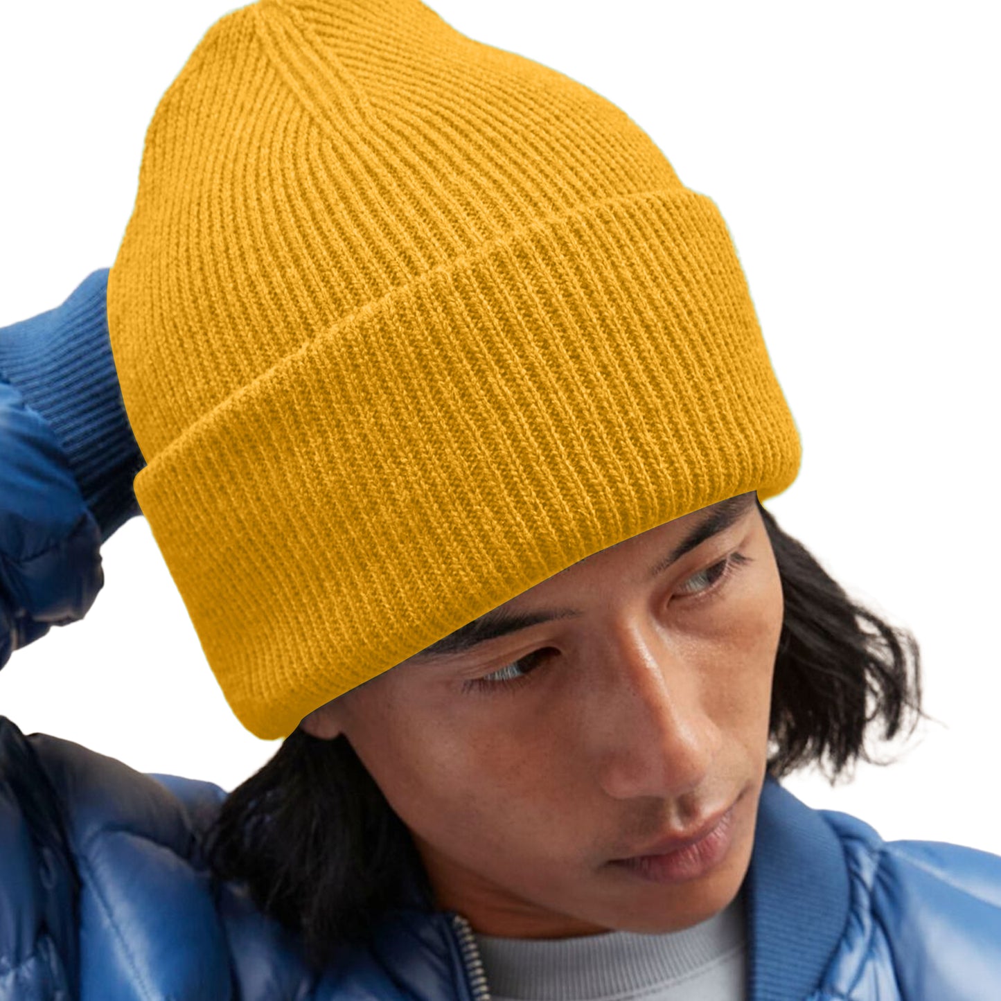 Mustard - Back - Beechfield Unisex Adult Classic Deep Cuffed Beanie
