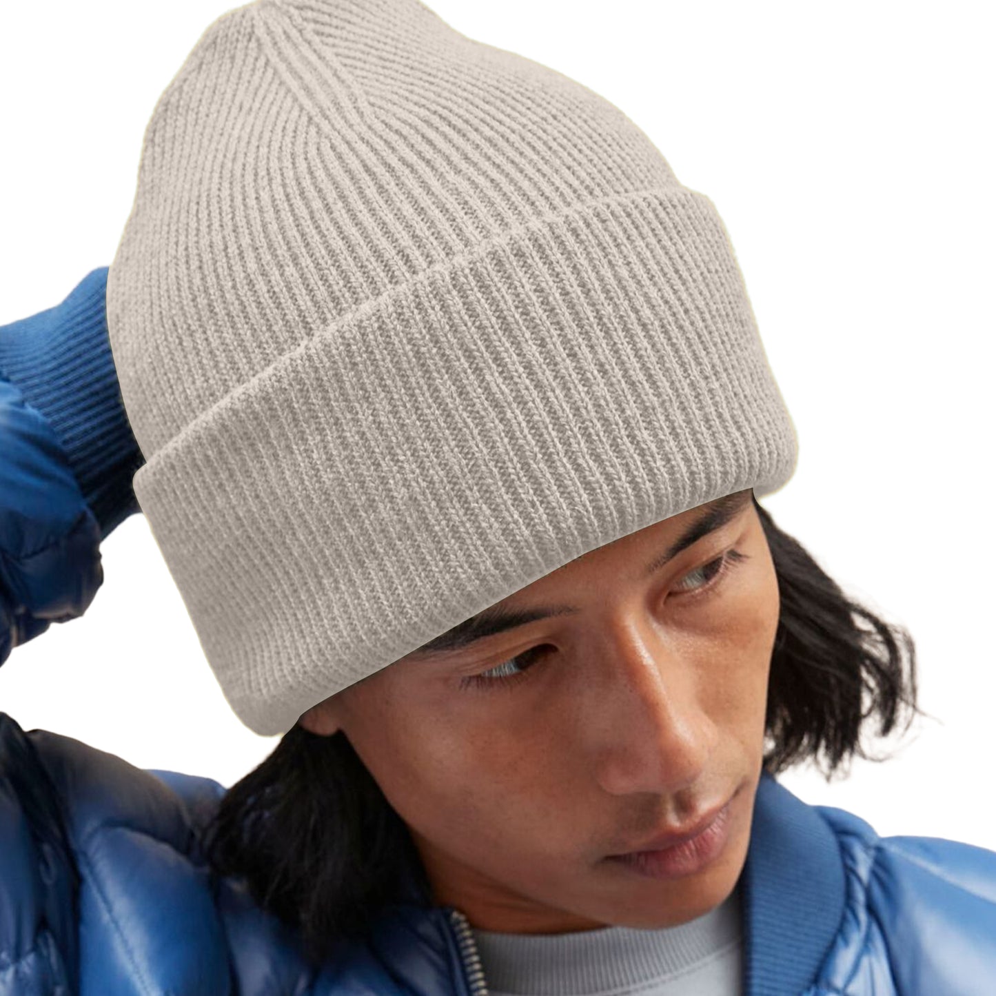 Natural Stone - Back - Beechfield Unisex Adult Classic Deep Cuffed Beanie