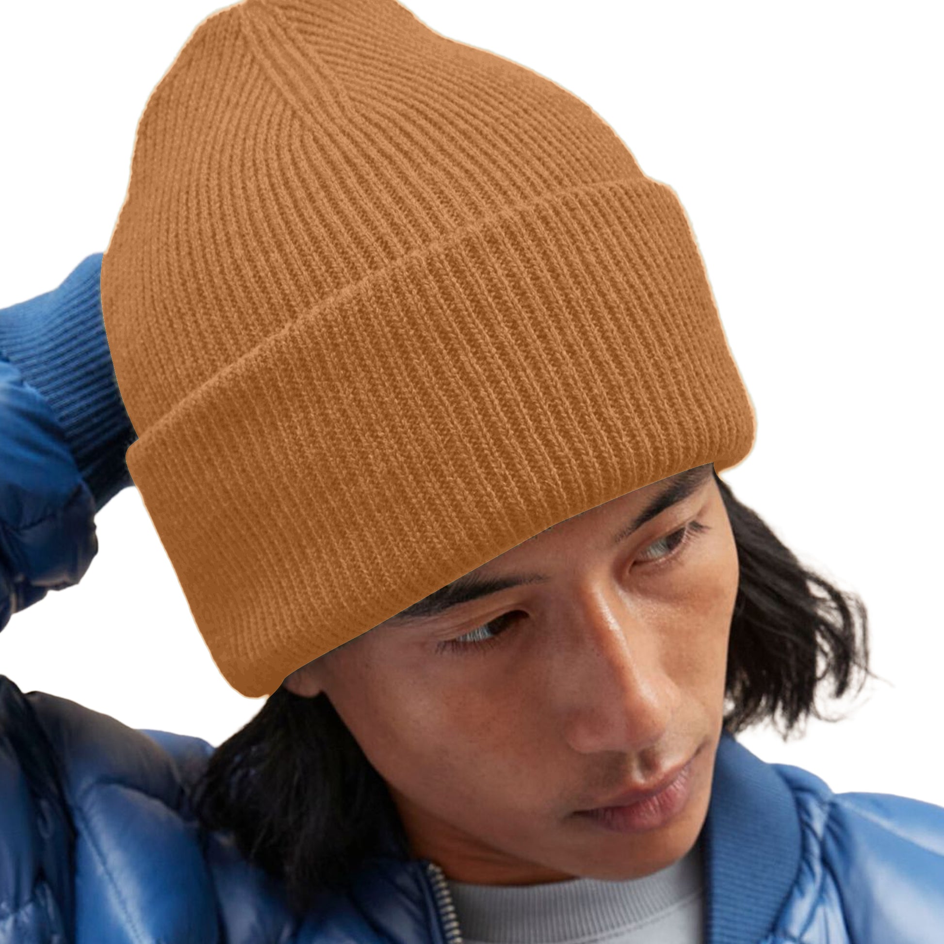 Pumpkin Orange - Back - Beechfield Unisex Adult Classic Deep Cuffed Beanie