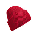 Classic Red - Front - Beechfield Unisex Adult Classic Deep Cuffed Beanie