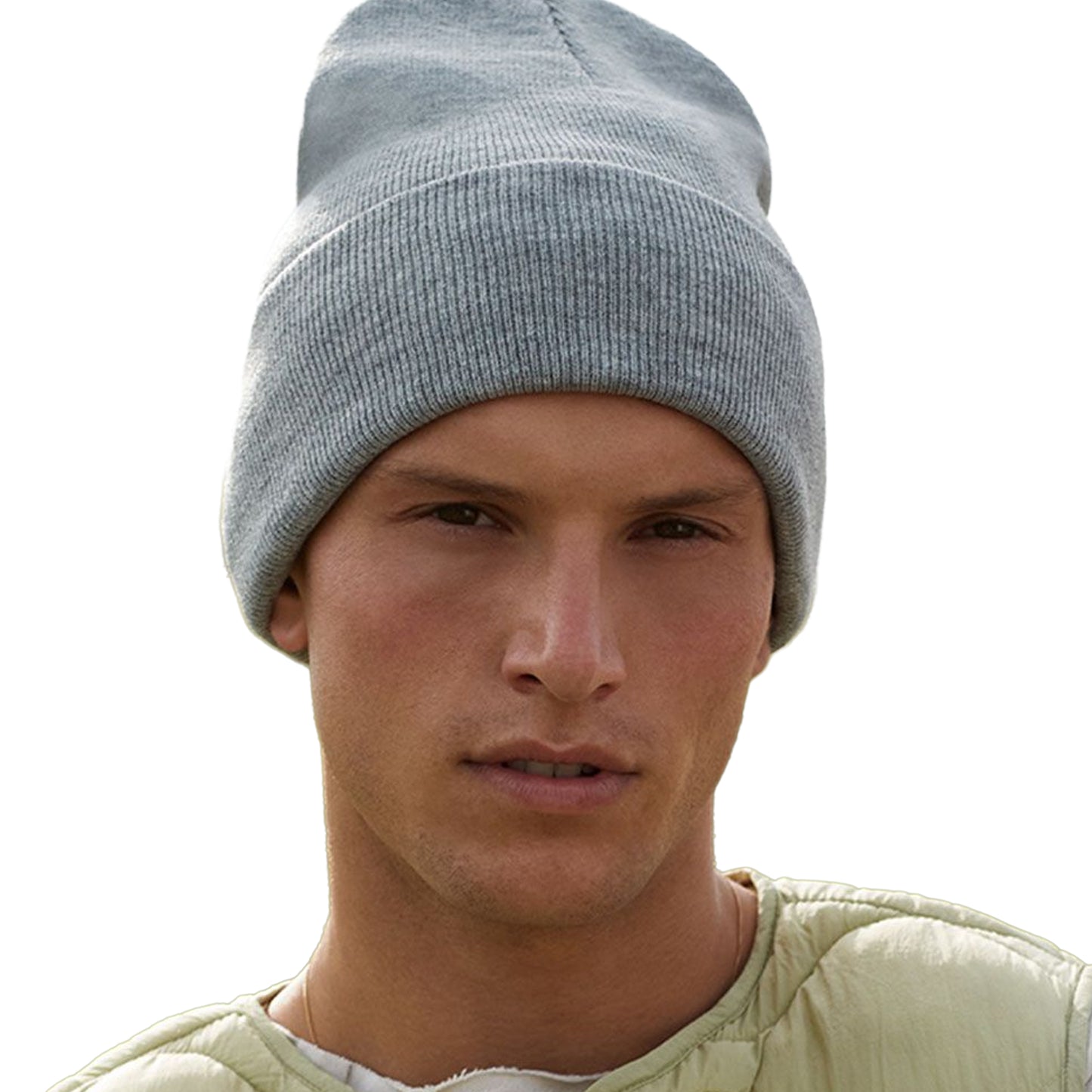 Ash - Back - Beechfield Unisex Adult Classic Deep Cuffed Beanie