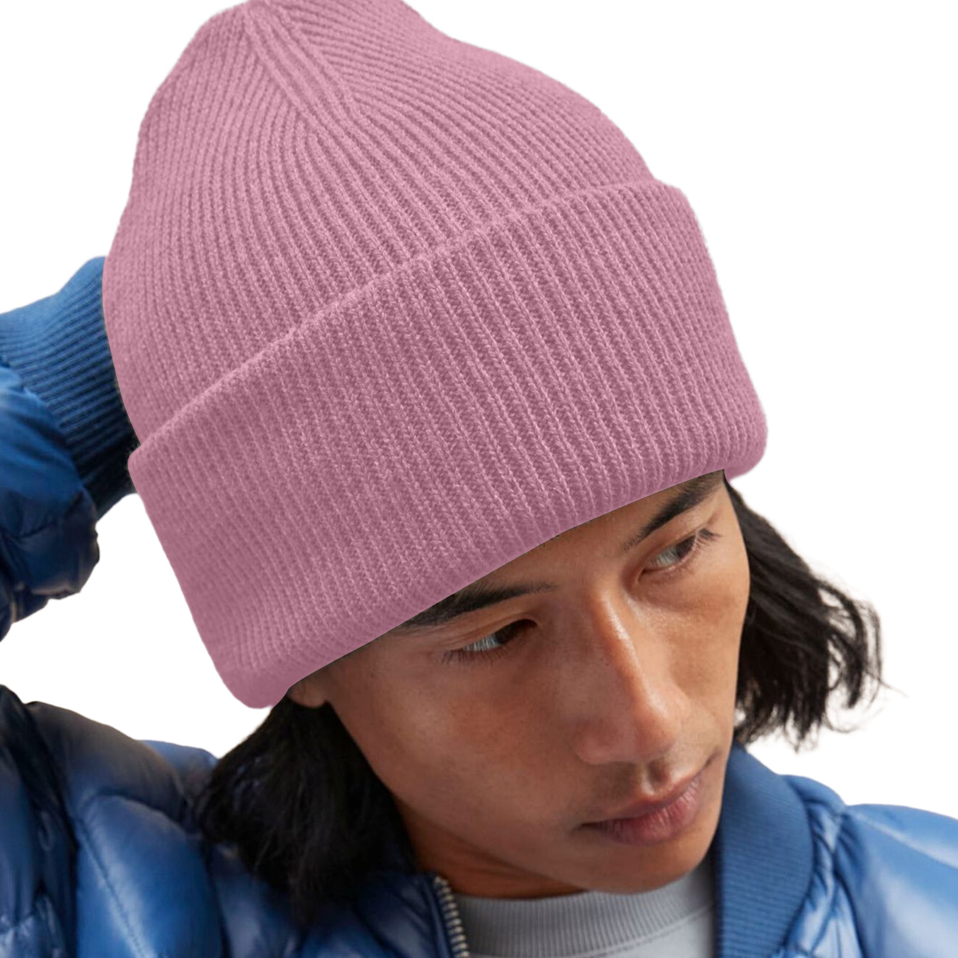 Dusty Purple - Back - Beechfield Unisex Adult Classic Deep Cuffed Beanie