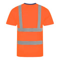 Orange-Navy - Back - PRORTX Mens Hi-Vis T-Shirt