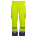 Yellow - Front - PRORTX Mens Hi-Vis Cargo Trousers