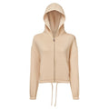 Nude - Back - TriDri Womens-Ladies Recycled Cropped Oversized Full Zip Hoodie