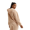 Nude - Side - TriDri Womens-Ladies Recycled Cropped Oversized Full Zip Hoodie