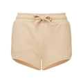 Nude - Front - TriDri Womens-Ladies Recycled Retro Sweat Shorts