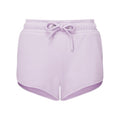 Lilac - Front - TriDri Womens-Ladies Recycled Retro Sweat Shorts