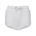 White - Front - TriDri Womens-Ladies Recycled Retro Sweat Shorts