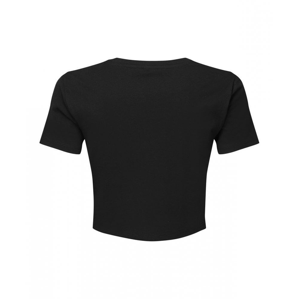 Black - Back - TriDri Womens-Ladies Twisted Crop Top