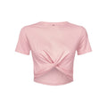 Light Pink - Front - TriDri Womens-Ladies Twisted Crop Top