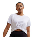 White - Back - TriDri Womens-Ladies Twisted Crop Top