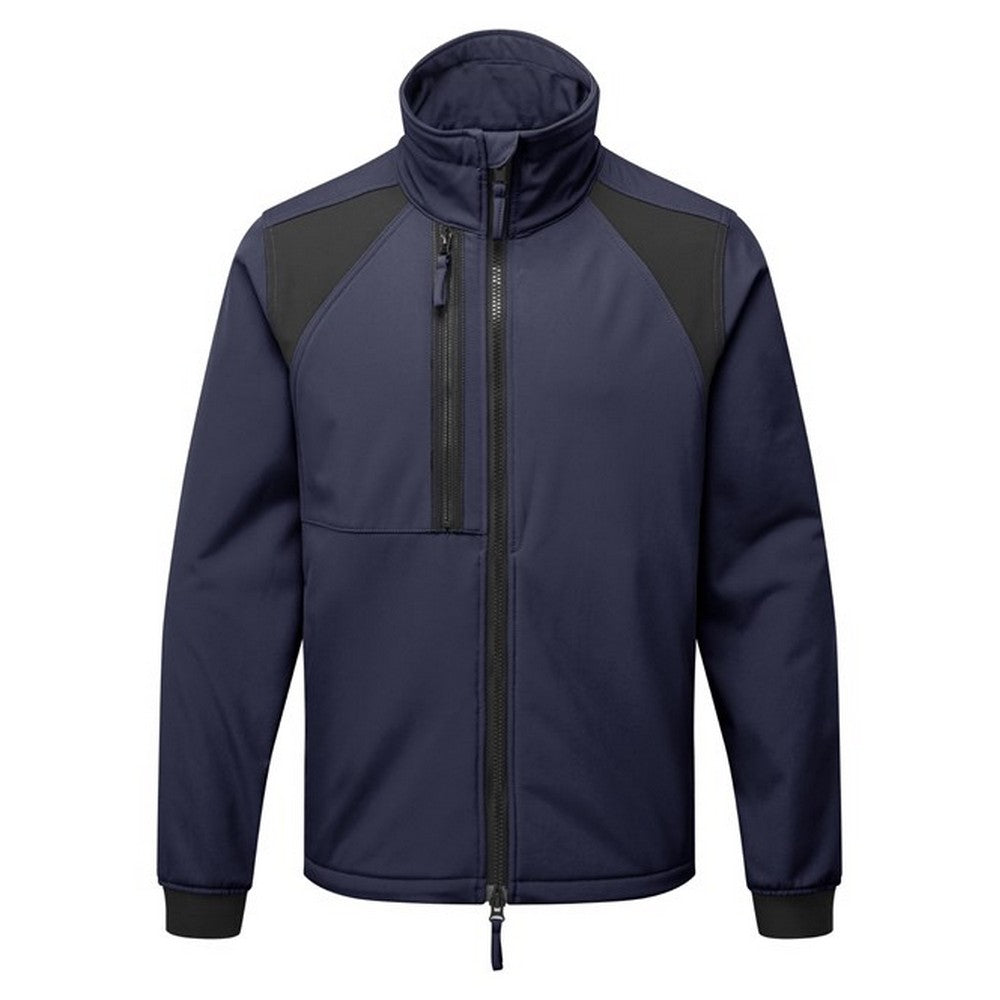 Dark Navy - Front - Portwest Mens 2 Layer Soft Shell Jacket