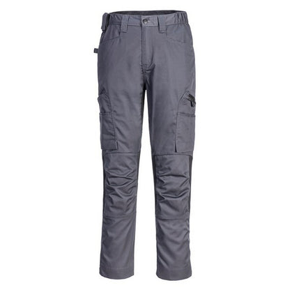 Metal Grey - Front - Portwest Unisex Adult Stretch Work Trousers