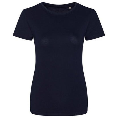 Navy - Front - Awdis Womens-Ladies Cascade Ecologie Organic T-Shirt
