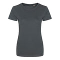 Charcoal - Front - Awdis Womens-Ladies Cascade Ecologie Organic T-Shirt