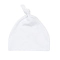 White - Front - Babybugz Baby Knotted Beanie