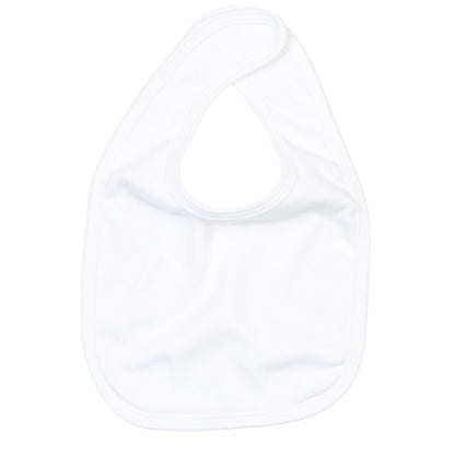 White - Front - Babybugz Baby Melange Bibs