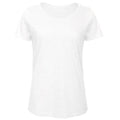 Chic Pure White - Front - B&C Womens-Ladies Slub Organic T-Shirt