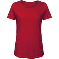 Chic Red - Front - B&C Womens-Ladies Slub Organic T-Shirt