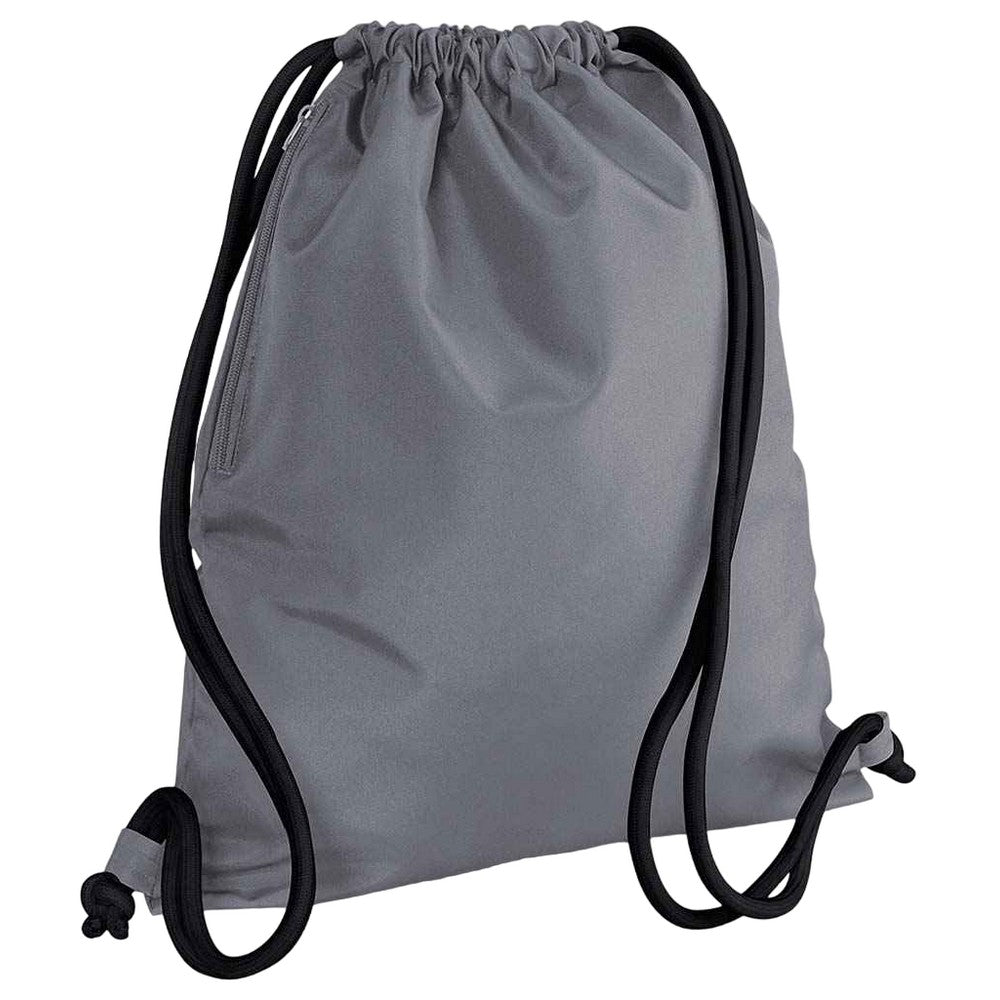 Graphite Grey-Black - Front - Bagbase Icon Drawstring Bag