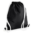 Black - Front - Bagbase Icon Drawstring Bag