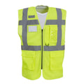 Yellow - Front - Yoko Mens Executive Mesh Hi-Vis Vest