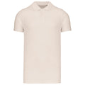 Cream - Front - Kariban Mens Piqué Organic Short-Sleeved Polo Shirt