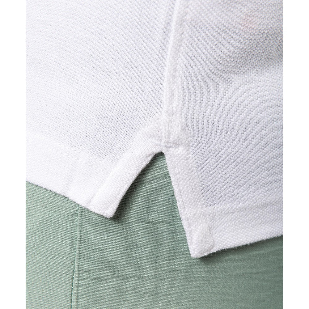 White - Side - Kariban Womens-Ladies Piqué Organic Slim Short-Sleeved Polo Shirt