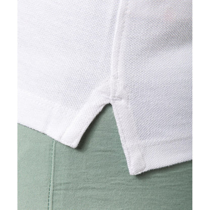White - Side - Kariban Womens-Ladies Piqué Organic Slim Short-Sleeved Polo Shirt