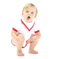 White-Red - Side - Babybugz Reversible Bib