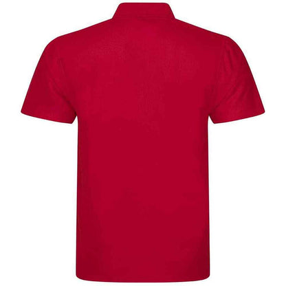 Red - Back - PRO RTX Mens Polyester Polo Shirt