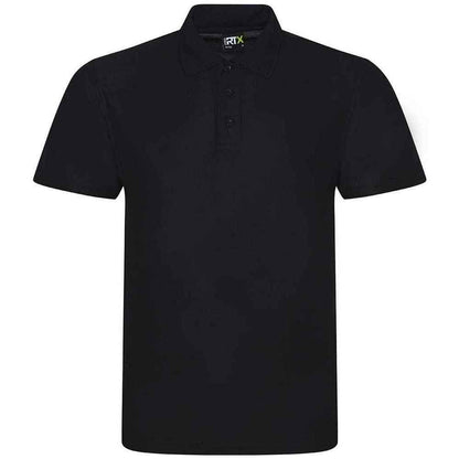 Black - Front - PRO RTX Mens Polyester Polo Shirt