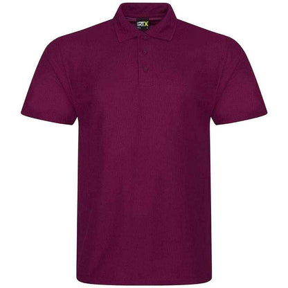 Burgundy - Front - PRO RTX Mens Polyester Polo Shirt