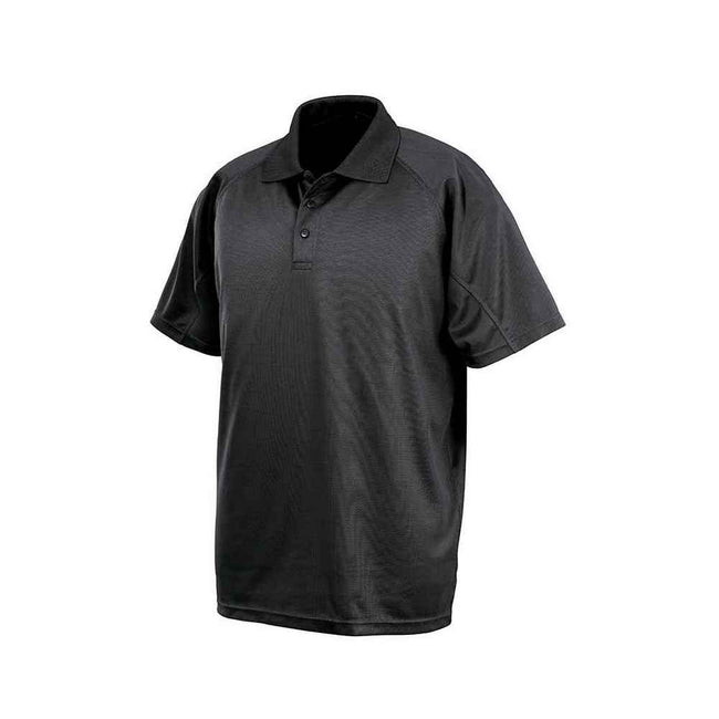 Black - Front - Spiro Womens-Ladies Performance Aircool Polo Shirt