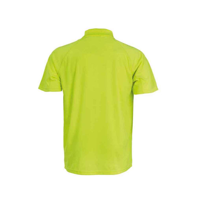 Flo Yellow - Back - Spiro Womens-Ladies Performance Aircool Polo Shirt
